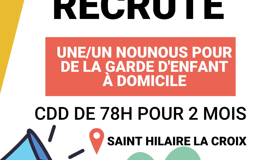 RECRUTEMENT URGENT DEBUT LE 30 MAI