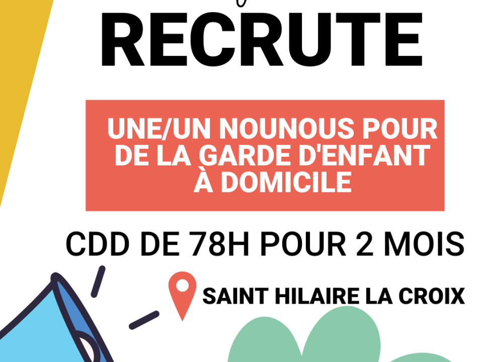 RECRUTEMENT URGENT DEBUT LE 30 MAI