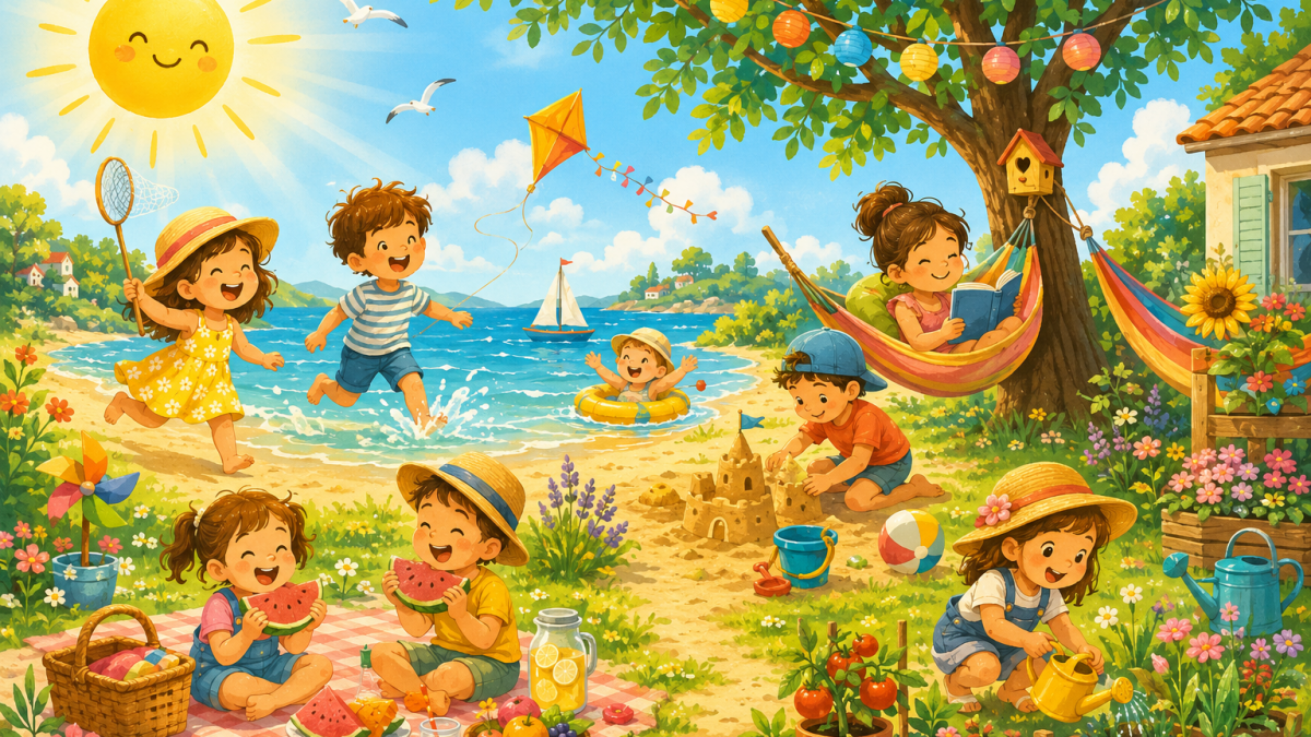 🌞 Comment accompagner les enfants en été : entre besoin de liberté et équilibre du rythme