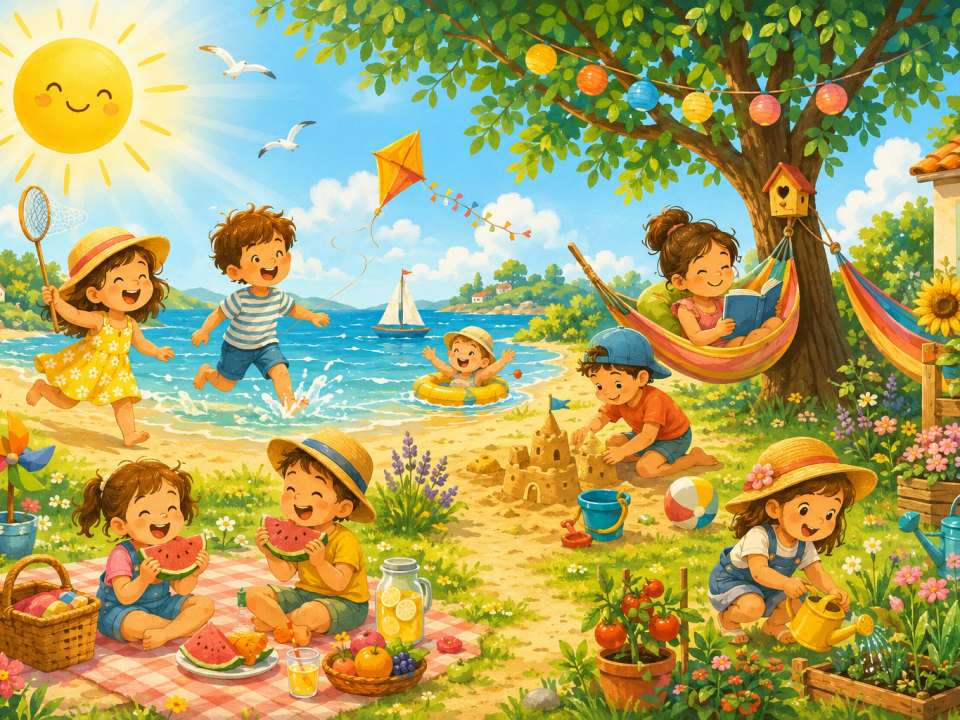 🌞 Comment accompagner les enfants en été : entre besoin de liberté et équilibre du rythme